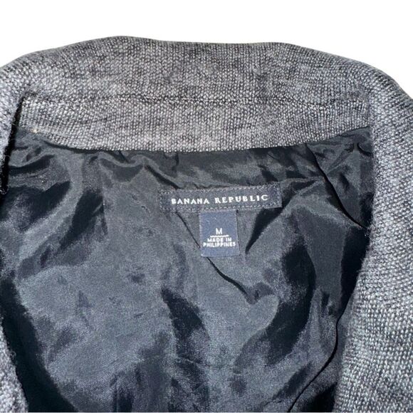 Banana Republic Women's Unstructured Blazer In Grey - Wool Blend Size Medium - Picture 5 of 7